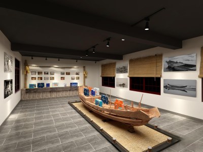 中式乡村民俗食品展厅3D模型下载